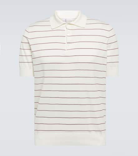 Striped cotton polo shirt - Brunello Cucinelli - Modalova