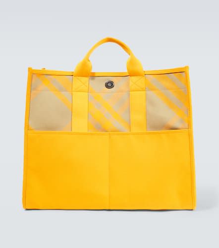 Shopper checked canvas tote bag - Burberry - Modalova