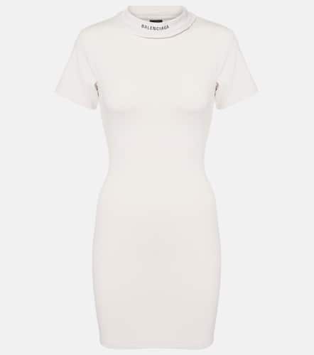 Cotton-blend jersey minidress - Balenciaga - Modalova