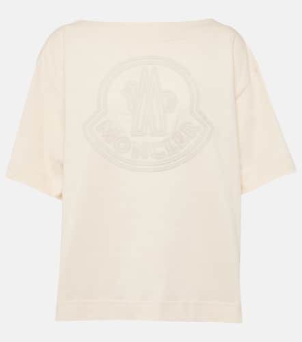 T-shirt in jersey di cotone con logo - Moncler - Modalova