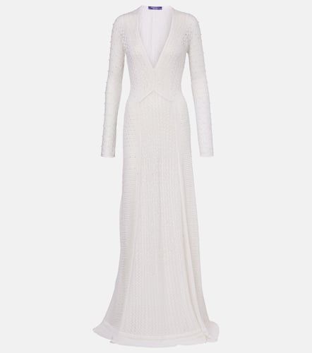 Robe longue en soie et cachemire - Ralph Lauren Collection - Modalova
