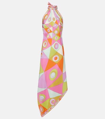 Abito midi Occhi in twill di seta - Pucci - Modalova
