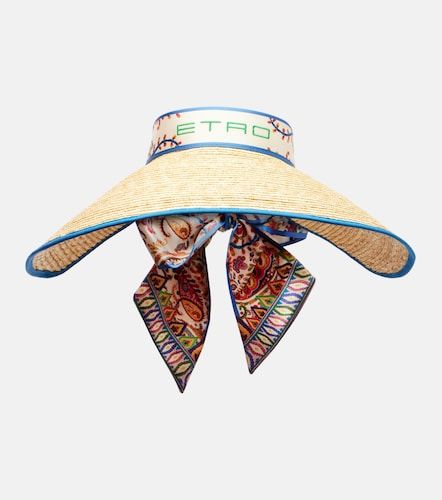 Etro Logo straw visor - Etro - Modalova