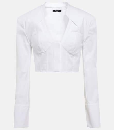 Balmain Camicia cropped in cotone - Balmain - Modalova