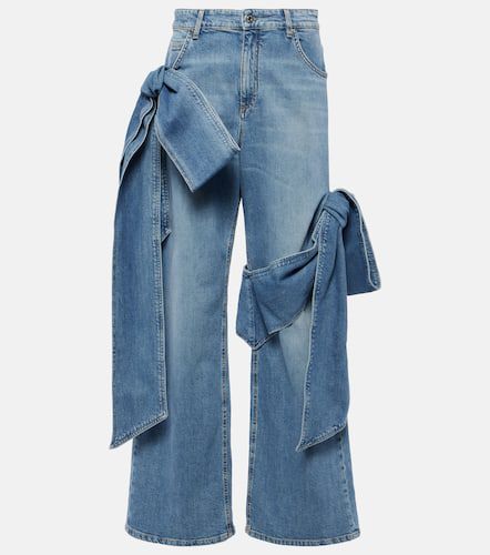 Jeans regular a vita alta con fiocco - Blumarine - Modalova