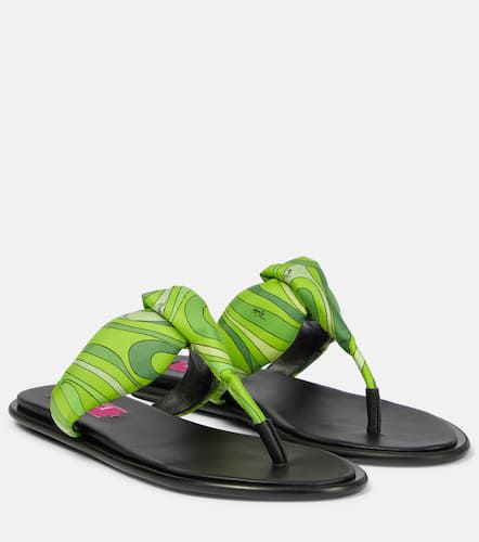 Printed silk twill thong sandals - Pucci - Modalova