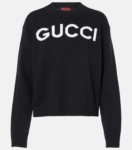 Gucci Pullover in lana con logo - Gucci - Modalova