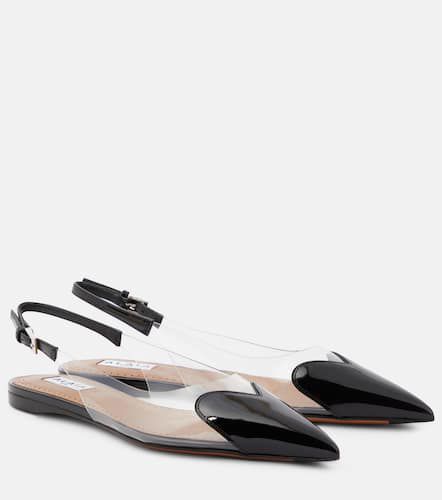 AlaÃ¯a Le CÅur patent leather and PU slingback flats - Alaia - Modalova