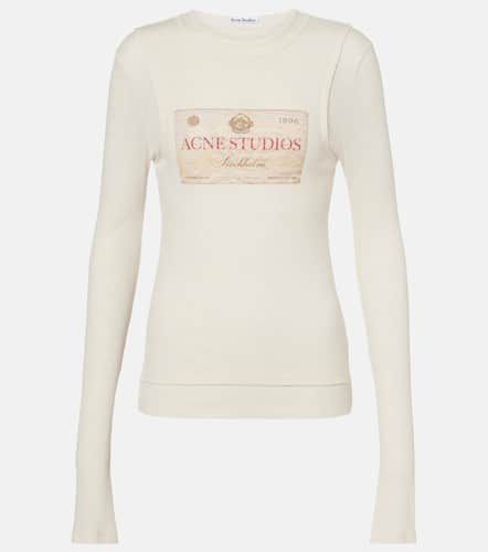 Top acanalado a capas con logo - Acne Studios - Modalova