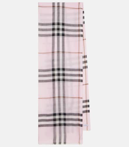 Check wool and silk scarf - Burberry - Modalova