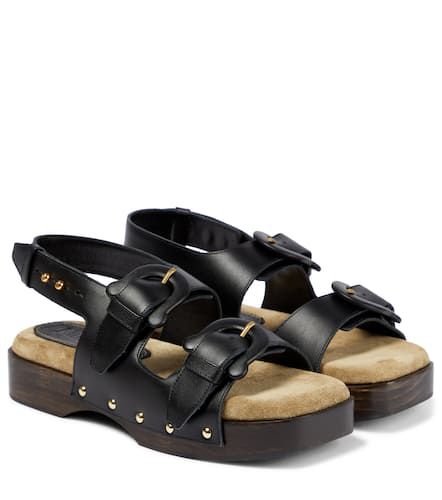 Mahalia leather and suede sandals - Nanushka - Modalova