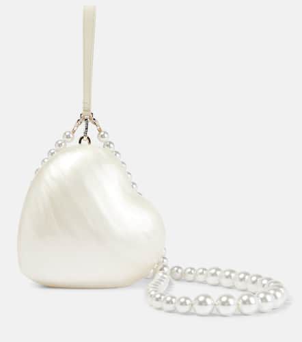 Bridal heart faux pearl-embellished clutch - Simone Rocha - Modalova