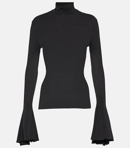 Ruffled turtleneck jersey top - Nensi Dojaka - Modalova