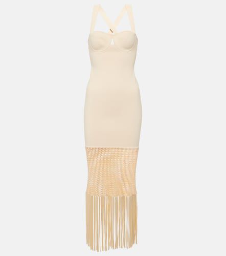 Galvan Diana fringed midi dress - Galvan - Modalova