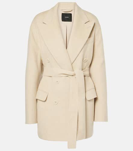 Double-breasted belted wool and silk blazer - Joseph - Modalova