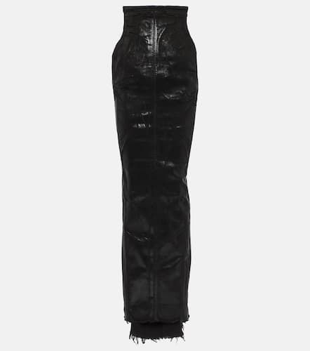 High-rise denim pencil skirt - Rick Owens - Modalova