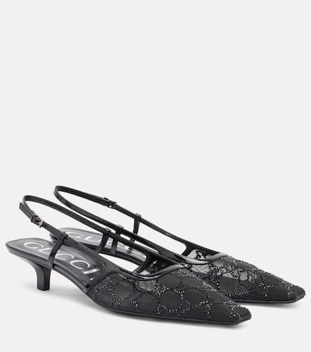 Demi embellished slingback pumps - Gucci - Modalova