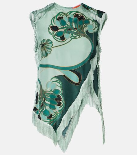 Top Scarf de gasa de seda estampado - La DoubleJ - Modalova