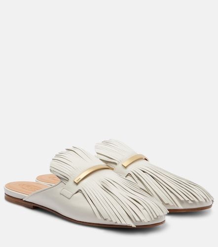 Tod's Mules de piel con flecos - Tod's - Modalova