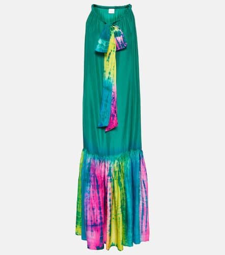 Tie-dye printed silk maxi dress - Anna Kosturova - Modalova