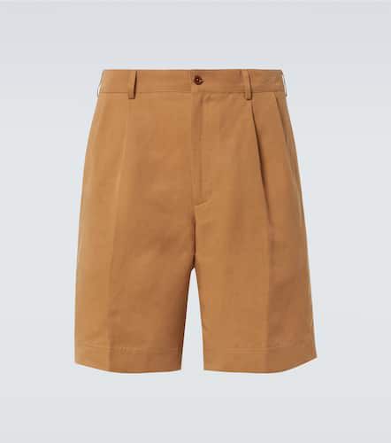 Pleated lyocell and linen shorts - Rubinacci - Modalova