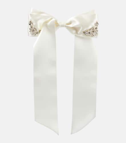 Embellished satin bow barrette - Simone Rocha - Modalova