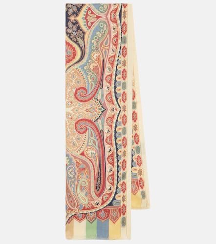 Paisley cashmere and silk scarf - Etro - Modalova