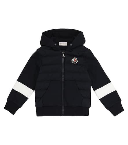 Cotton and quilted down hoodie - Moncler Enfant - Modalova