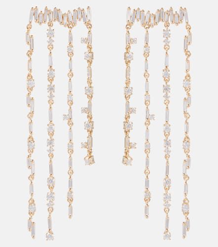 Kt fringe earrings with diamonds - Suzanne Kalan - Modalova