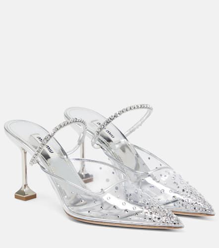 Miu Miu Crystal-embellished mules - Miu Miu - Modalova