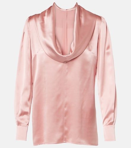 Blusa de satén de seda drapeada - Dolce&Gabbana - Modalova