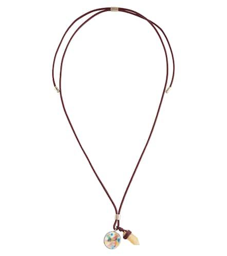 Jemma leather and quartz necklace - Chloe - Modalova