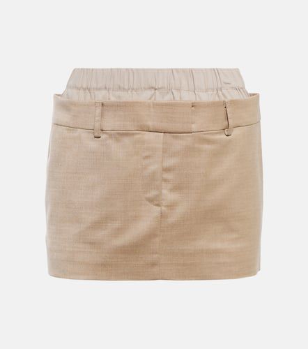 Layered wool-blend miniskirt - Aya Muse - Modalova