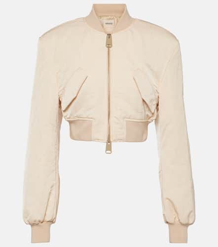 Reggie cropped satin bomber jacket - Khaite - Modalova