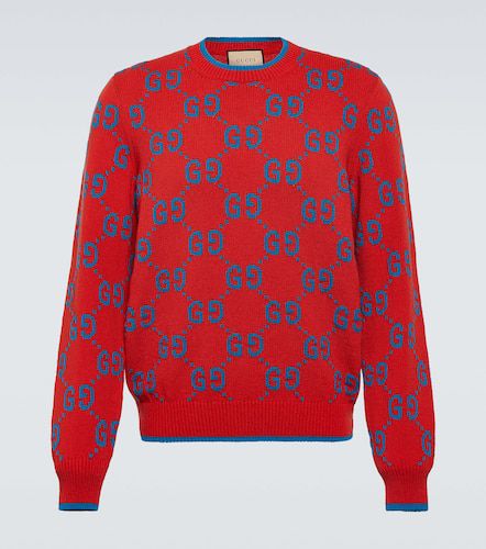 Pullover in misto cotone in jacquard GG - Gucci - Modalova