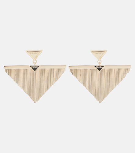 Prada Triangle embellished earrings - Prada - Modalova
