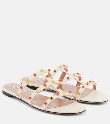 Sandalen Rockstud aus Leder - Valentino Garavani - Modalova