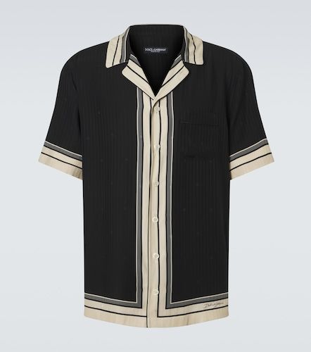 Camicia bowling in seta a righe - Dolce&Gabbana - Modalova