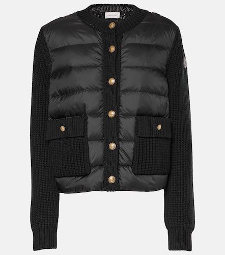 Cardigan in lana vergine con imbottitura - Moncler - Modalova