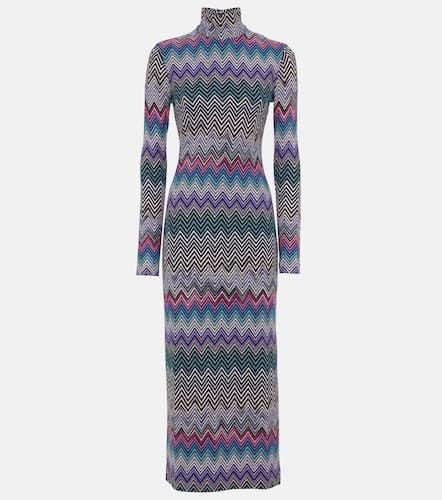 Vestido de cuello alto en zigzag - Missoni - Modalova