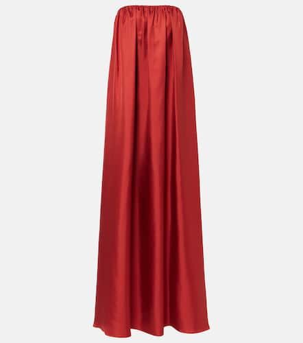 Edda pleated strapless silk maxi dress - Max Mara - Modalova