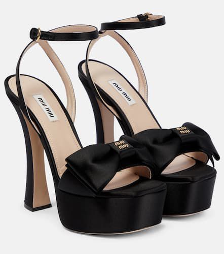 Miu Miu Plateausandalen aus Satin - Miu Miu - Modalova