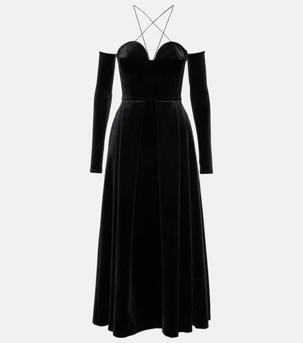 Off-shoulder velvet midi dress - Alex Perry - Modalova