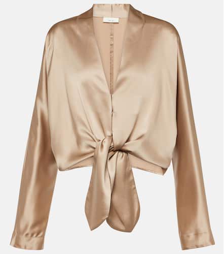 The Sei Tie-front silk satin blouse - The Sei - Modalova