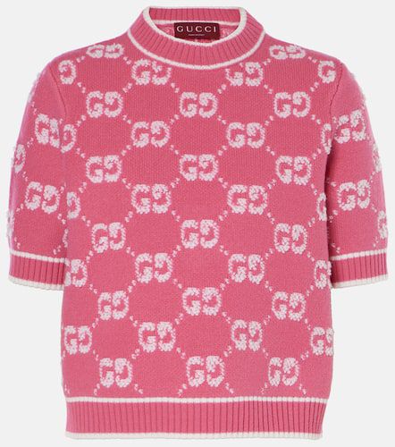 GG wool bouclÃ© jacquard top - Gucci - Modalova