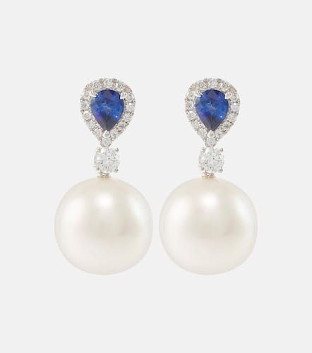 Pendientes Romance de oro blanco de 18 ct con zafiros, diamantes y perlas - Bucherer Fine Jewellery - Modalova