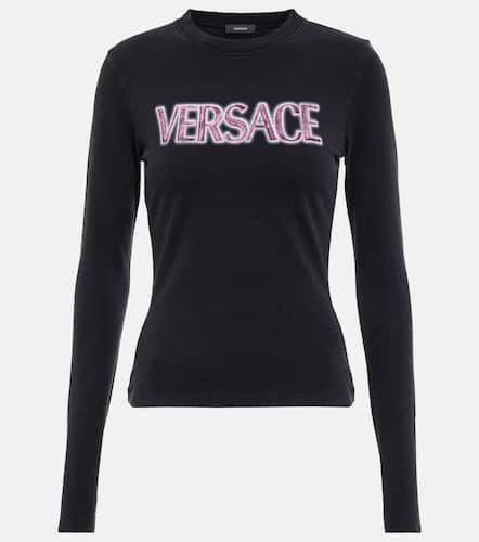 Camiseta Goddess de algodón con logo - Versace - Modalova
