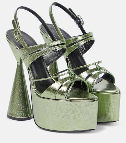 Belle metallic leather platform sandals - D'Accori - Modalova