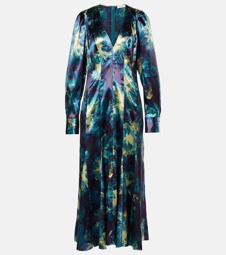 Azrou floral satin midi dress - Ulla Johnson - Modalova