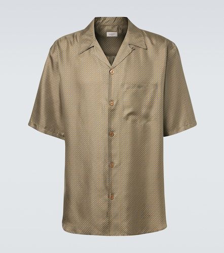 Camisa bowling de satén de seda - Saint Laurent - Modalova